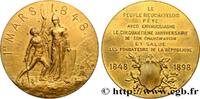 FRANCE Médaille, 50e anniversaire d’émancipation du peupl SUISSE - CANTON DE NEUCHATEL Suisse, Neufchatel 1898 (48mm, 48,24g, 12h) -