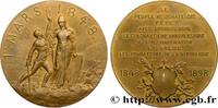 FRANCE Médaille, 50e anniversaire d’émancipation du peupl SUISSE - CANTON DE NEUCHATEL Suisse, Neufchatel 1898 (48mm, 50,93g, 12h) -