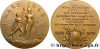 FRANCE Médaille, 50e anniversaire d’émancipation du peupl SUISSE - CANTON DE NEUCHATEL Suisse, Neufchatel 1898 (48mm, 50,99g, 12h) -