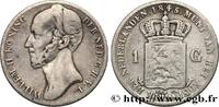 NETHERLANDS 1 Gulden Guillaume II NETHERLANDS Utrecht 1845 (28mm, 9,91g, 6h) -