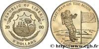 LIBERIA 5 Dollars Proof Premier pas de l’homme sur la Lune LIBERIA 2000 (33mm, 27,33g, 12h) -