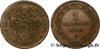 VATICAN AND PAPAL STATES 1 Baiocco Pie IX an V VATICAN AND PAPAL STATES Rome 1850 (30mm, 9,89g, 6h) -