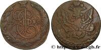 RUSSIA 5 Kopecks Catherine II RUSSIA Ekaterinbourg 1780 (40,85mm, 50,53g, 12h) -