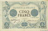 FRANCE 5 Francs NOIR FRANCE 5 Francs NOIR 1873 VF- -
