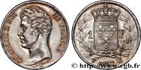FRANCE 1 franc Charles X, matrice du revers à cinq feuill CHARLES X Lille 1827 (23mm, 5,01g, 6h) -