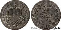 SWITZERLAND - CANTON OF FRIBOURG 2 1/2 Rappen - Canton de Fribourg SWITZERLAND - CANTON OF FRIBOURG 1846 (18mm, 1,01g, 6h) -