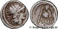 THE REPUBLIC (280 BC to 27 BC) Denier CARISIA Rome 46 AC. (17mm, 4,15g, 3h) -