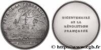 FRANCE Médaille, Bicentenaire de la Révolution, 14 Juille RÉVOLUTION FRANÇAISE Monnaie de Paris 1989 (77mm, 234,7g, 12h) -