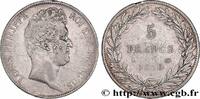 FRANCE 5 francs type Tiolier sans le I, tranche en creux LOUIS-PHILIPPE I Lyon 1830 (37mm, 24,80g, 6h) -