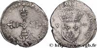 FRANCE Huitième d'écu, croix de face HENRY III Paris 1589 (27mm, 4,68g, 9h) -