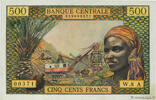 CHAD 500 Francs type 1963A CHAD 500 Francs type 1963A 1966 UNC- -