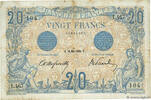 FRANCE 20 Francs BLEU FRANCE 20 Francs BLEU 1906 F+ -