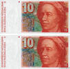 SWITZERLAND 10 Francs Consécutifs SWITZERLAND 10 Francs Consécutifs 1991 UNC -
