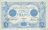 FRANCE 5 Francs BLEU FRANCE 5 Francs BLEU 1912 XF -