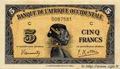 FRENCH WEST AFRICA (1895-1958) 5 Francs FRENCH WEST AFRICA (1895-1958) 5 Francs 1942 AU -