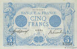 FRANCE 5 Francs BLEU FRANCE 5 Francs BLEU 1912 XF+ -