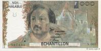 FRANCE 1000 Francs BALZAC Échantillon FRANCE 1000 Francs BALZAC Échantillon 1980 UNC -