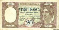 DJIBOUTI 20 Francs DJIBOUTI 20 Francs 1936 F+ -