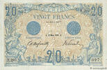 FRANCE 20 Francs BLEU FRANCE 20 Francs BLEU 1906 XF+ -
