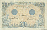FRANCE 20 Francs BLEU FRANCE 20 Francs BLEU 1913 VF -