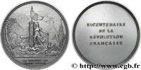 FRANCE Médaille, Bicentenaire de la Révolution, Comité de RÉVOLUTION FRANÇAISE Monnaie de Paris 1988 (76,5mm, 233,36g, 12h) -
