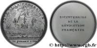 FRANCE Médaille, Bicentenaire de la Révolution, 14 Juille RÉVOLUTION FRANÇAISE Monnaie de Paris 1989 (77mm, 230,95g, 12h) -