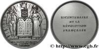 FRANCE Médaille, Bicentenaire de la Révolution, Déclarati RÉVOLUTION FRANÇAISE Monnaie de Paris 1989 (76,5mm, 238,67g, 12h) -