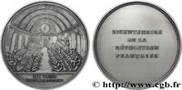 FRANCE Médaille, Bicentenaire de la Révolution, Les clubs RÉVOLUTION FRANÇAISE Monnaie de Paris 1989 (76,5mm, 232,63g, 12h) -