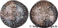 FRANCE Quart d'écu, titulature côté croix LOUIS XIV THE SUN KING Angers 1643 (29,5mm, 9,58g, 6h) -