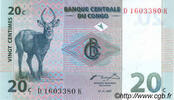 CONGO, DEMOCRATIC REPUBLIC 20 Centimes CONGO, DEMOCRATIC REPUBLIC 20 Centimes 1997 UNC -