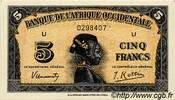 FRENCH WEST AFRICA (1895-1958) 5 Francs FRENCH WEST AFRICA (1895-1958) 5 Francs 1942 UNC- -