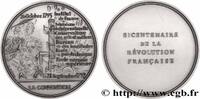FRANCE Médaille, Bicentenaire de la Révolution, La Conven RÉVOLUTION FRANÇAISE Monnaie de Paris 1989 (76,5mm, 229,46g, 12h) -