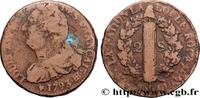 FRANCE 2 sols dit au faisceau, type FRANÇAIS LOUIS XVI Strasbourg 1793 (33mm, 22,44g, 6h) -