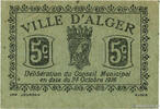ALGERIA 5 Centimes ALGERIA 5 Centimes 1916 UNC- -