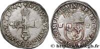 FRANCE Quart d'écu, titulature côté croix LOUIS XIV THE SUN KING Bayonne 1644 (30mm, 9,66g, 12h) -