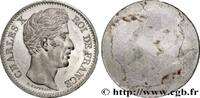 FRANCE Essai uniface d’avers de 40 francs par Gatteaux CHARLES X Paris n.d. (26mm, 5,73g, h) -