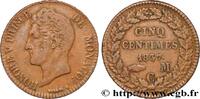 MONACO 5 Centimes Honoré V petite tête en cuivre rouge MONACO Monaco 1837 (28,3mm, 9,15g, 6h) -