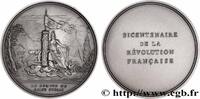 FRANCE Médaille, Bicentenaire de la Révolution, Comité de RÉVOLUTION FRANÇAISE Monnaie de Paris 1988 (76,5mm, 240g, 12h) -