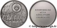 FRANCE Médaille, Bicentenaire de la Révolution, Les armée RÉVOLUTION FRANÇAISE Monnaie de Paris 1989 (77mm, 236,13g, 12h) -