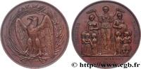 FRANCE Médaille, Enseignement primaire ENSEIGNEMENT 32 - Le Houga 1851-1852 (51,5mm, 71,10g, 12h) -
