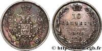 RUSSIA 10 Kopecks aigle bicéphale RUSSIA Saint-Petersbourg 1848 (12,5mm, 2,03g, 12h) -