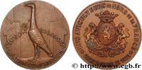 FRANCE Médaille, Les aviculteurs du nord, Pigeon roubaisi SOCIÉTÉS D'AGRICULTURE, HORTICULTURE, PÊCHE ET CHASSE n.d. (40,5mm, 31,63g, 12h) -