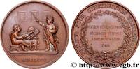 FRANCE Médaille de récompense, Société pour l’instruction ENSEIGNEMENT 62 - Boulogne-sur-mer 1860 (41mm, 38,18g, 12h) -