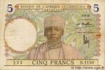 FRENCH WEST AFRICA (1895-1958) 5 Francs FRENCH WEST AFRICA (1895-1958) 5 Francs 1935 F+ -