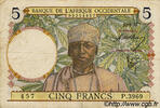 FRENCH WEST AFRICA (1895-1958) 5 Francs FRENCH WEST AFRICA (1895-1958) 5 Francs 1937 VF -