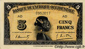 FRENCH WEST AFRICA (1895-1958) 5 Francs FRENCH WEST AFRICA (1895-1958) 5 Francs 1942 AU -