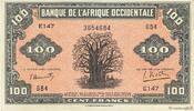 FRENCH WEST AFRICA (1895-1958) 100 Francs FRENCH WEST AFRICA (1895-1958) 100 Francs 1942 UNC- -