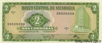 NICARAGUA 2 Cordobas NICARAGUA 2 Cordobas 1972 UNC -