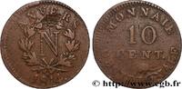 FRANCE 10 cent. Anvers à l’N, frappe de l’atelier de Wols PREMIER EMPIRE / FIRST FRENCH EMPIRE Anvers 1814 (34mm, 20,68g, 6h) -