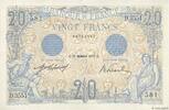 FRANCE 20 Francs BLEU FRANCE 20 Francs BLEU 1912 XF -